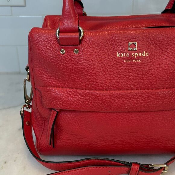 Kate Spade Bag Purse Handbag Leather Grand Park Hadlen Pebbled Crossbody Satchel - Picture 2 of 16